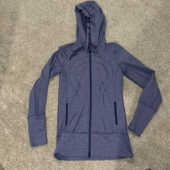 Lululemon Hooded Stride Jacket Heathered Royalty in lavender size 4 - Picture 5 of 5